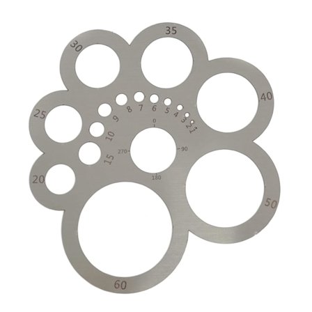 Læder Skære Værktøj Hjørne Skærer Cirkel Tegne Skabelon Metal Lineal til Læderarbejde Træbearbejde