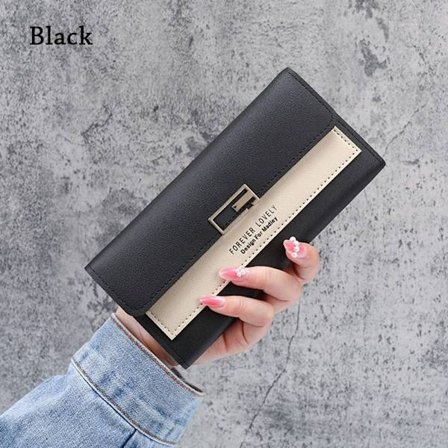 Lang lommebok pengeveske SVART