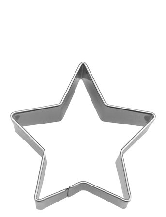 Städter Kageform Stjerne Femtakket 4 Cm - Silver - L4CM