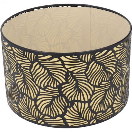 E27 E14 Svart ihålig metallskärm med guldfoder, metall Ta