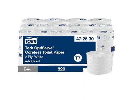 TORK Toalettpapper T7 Advanced OptiServe Coreless 2-lag vit 24/krt - Lyreco - Städ och hygien - Toalettpapper och torkpapper - Toalettpapper - rulle