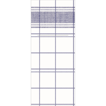 BESTIKKLOMME HVIT/BLÅ 40X40