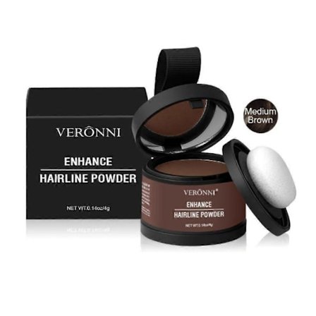 VERONNI Hårgrænse Skulpturerende Skyggepudder, Perfekt til at Skjule Høje Pander, Skulpturere Bakkenbarter, Konturering af Hårgrænse
