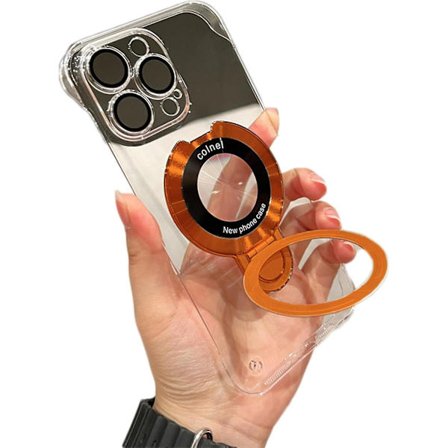 Magnetisk ramlöst case för Iphone 15 Pro Max/iphone 15 Pro med osynligt ringställ