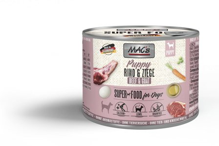 Mac's Super Food for Puppies Storfe og Geit 6x400g - Våtfôr