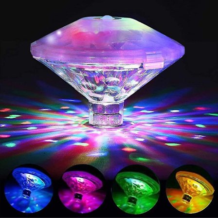 Color Floating Pool Light, Disco Bath Light, Ip68 Submersible Led Light, Led Underwater Light With 7