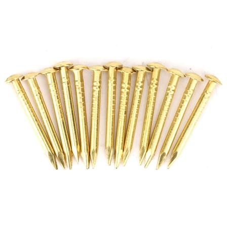 100 stk Rundt hode spiker Messing Møbler Hengsel Hardware tilbehør 10mm/15mm/18mm/22mm18mm Lengde