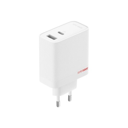 OnePlus SUPERVOOC strömadapter - GaN - USB, 24 pin USB-C - 80 Watt