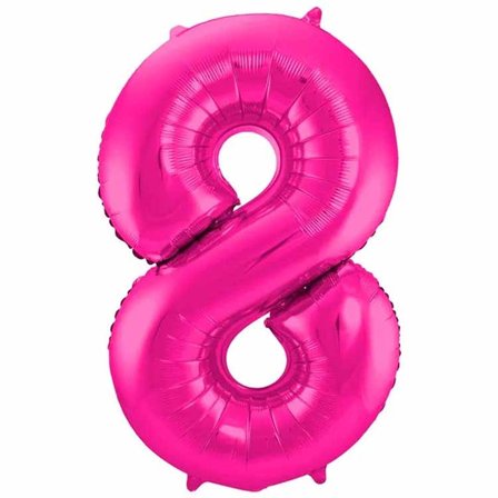 Sifferballon Jumbo Magenta 86 cm "0-9" Ciffer 8