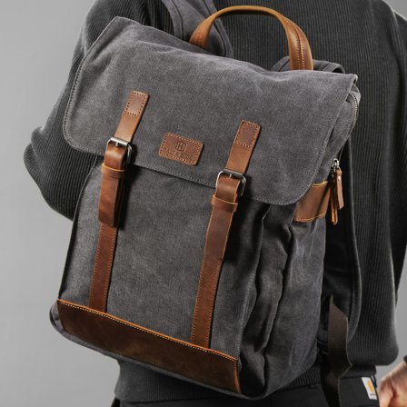 Mochila Clássica Cinza e Castanha Slater para homens - Mochilas