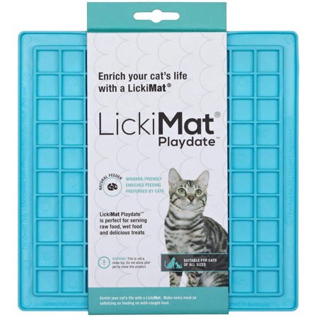 LickiMat Playdate til Katt, Lyseblå - 20cm