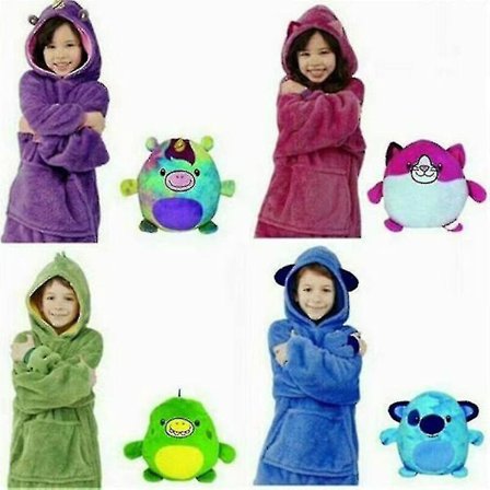 Kids Pets Hoodle Blanket Sweatshirt Soft Warm Oversized Plush Winter Hoodies CMK