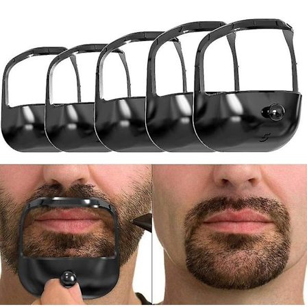 5 størrelser Goatee Shaving Template Beard Guide Shaper Beard Shaping & Styling Template til mænd