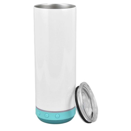Bluetooth Høyttaler Kopp 20oz Bærbar Avtakbar Rustfritt Stål Sublimering Musikk Isolert Flaske Blå Bunn (FMY)