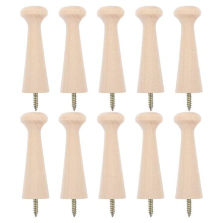 10 stk. Skrubare Shaker Knotter Tre Knotter For Hengende Vegg Knotter Tre Krok Knottebrett