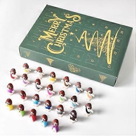 2025 Jesus Julekalender 24 Mini Figurer Jesus Statuer til Børn Julegave