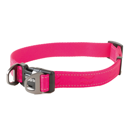 Selected by ZOO - Hundehalsbånd Rufus justerbart, 25mmx38-66cm, Rosa - Hund - Halsbånd - ZOO.no