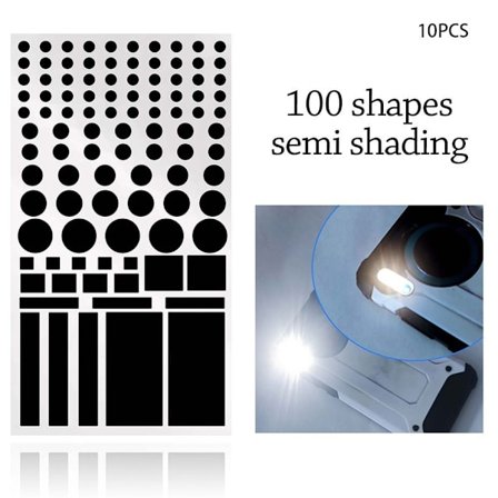 10ST Autodekaler Blackout-klistermärken C(HALVSKYSNING) C(HALF