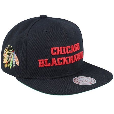 Mitchell & Ness - Chicago Blackhawks Triple Play Black Snapback Snapback Black Cap - NHL @ Hatstore