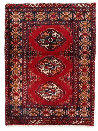 60X81 Dywan Turkmeński Orientalny Ciemnoczerwony/Czarny (Wełna, Persja/Iran) Carpetvista