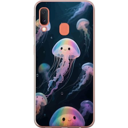 Kompatibel Mobilcover til Samsung Galaxy A20e Sød Regnbue Jellyfish Drøm Kunst