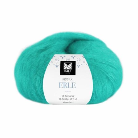 Dale Garn Kidsilk Erle Tropisk-Blå 9076, 50g
