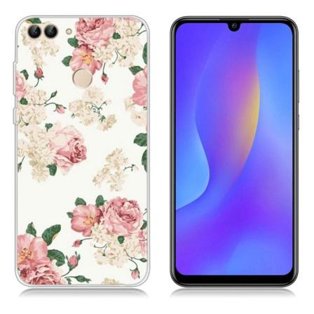 Huawei P Smart trykt mønster blødt etui - Elegante Blomster Pink