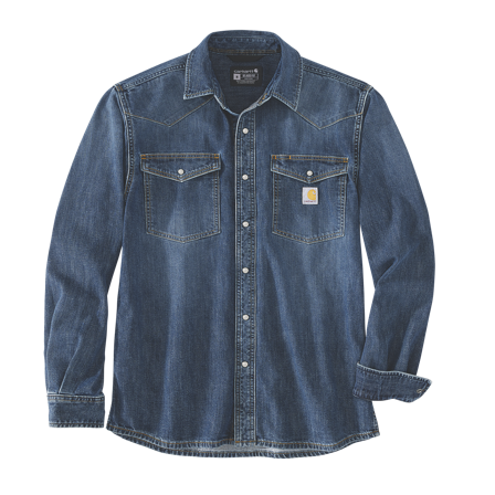 Carhartt 106429HK3 Skjorte blå M, Tøj