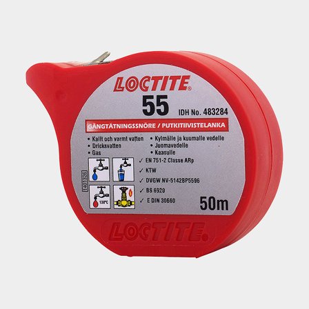 Schroefdichtingstouw Loctite 55, 50 meter