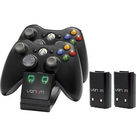 Dobbelt Ladestation Med 2 X Genopladelige Batteripakker (xbox 360)
