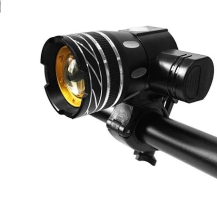 Cykellygte Forlygte USB Genopladelig Lommelygte Zoombar med 3 Lystilstande til 22-28 mm Diameter Styr Mountainbike Landevejscykel