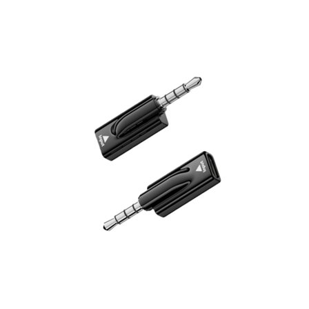 3,5 mm uros – USB-C naaras -äänisovitin DAC-piirillä, kaksoispakkaus, 16bit/48KHz, 40mW ulostulo, musta