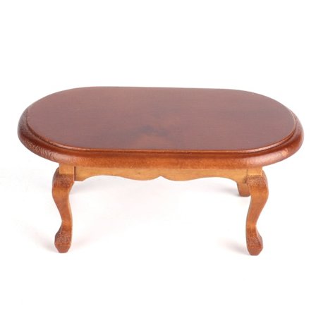 Dukkehuss Miniature Bord Europæisk Retro Lille Ekstraordinær God Struktur 1:12 Mini Dukkehuss Møbler til Børn Dekoration Valnød Farve