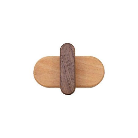 2 stk. Enkel Moderne Tre Krok Veggkrok Fri Stansing Klebrig Krok Kleskrok Bøk Tre Dør Bak Kleskrok