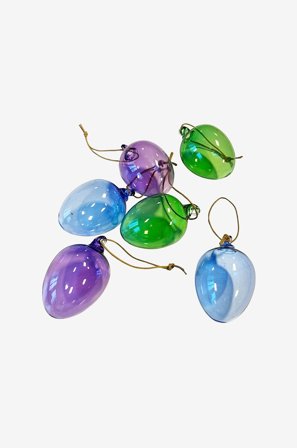 Cult Design - Glassegg Plumelle 6-pack - Monivärinen - Pääsiäiskoristeet - - Homeroom