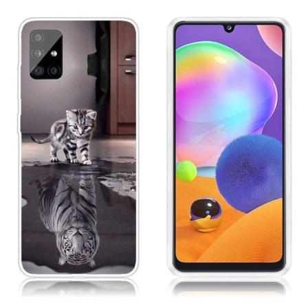 Deco Samsung Galaxy A31 skal - Katt Och Reflektion multifärg