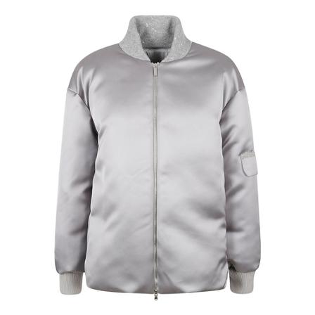 Fabiana Filippi Bomber Jacket , Grijs , Dames , Maat: M