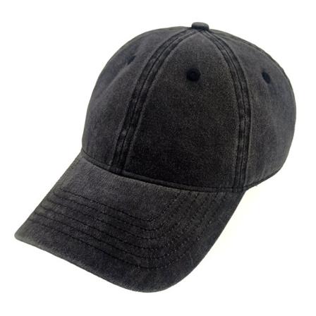 Justerbar vintage vasket bomullsbaseballcaps Black