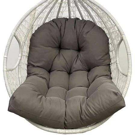 Egg Chair Reservepute, Avtagbar Egg Chair Pute Hengekøyestol Pute Vaskbar Mørk Grå-Xin