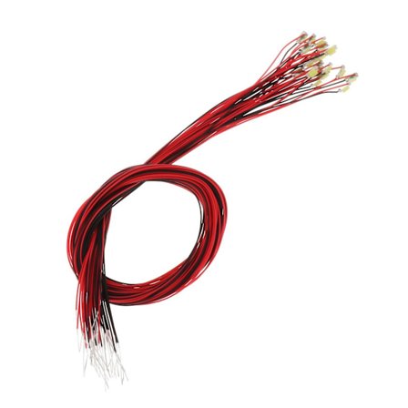 20x Modelljärnväg Förtrådad LED-lampa Smd LED-lampa Modelldekor Vit