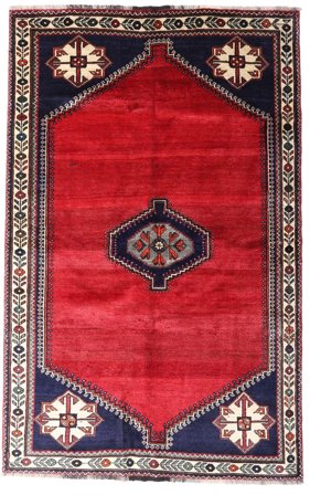 157X252 Tapete Ghashghai Oriental Vermelho/Rosa Escuro (Lã, Pérsia/Irão) Carpetvista