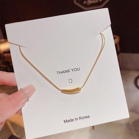 Kvinnor Halsband Kedja Choker Hänge Smycken Flickor Present Snake Bones Kedja 18K Titanium Stål Ingen blekning Gold