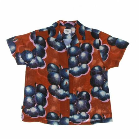 Obey short-sleeved t-shirt lady blueberries relaxed shirt Rød, Dame Skjorter