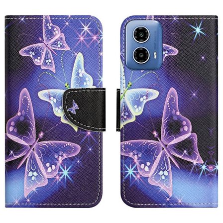 Wonderland Motorola Moto G24 flip etui - Funklende Sommerfugle