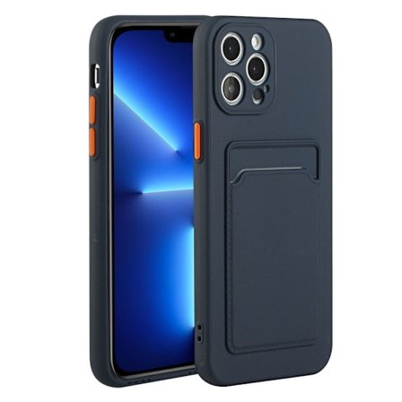 iPhone 13 Pro skal med korthållare - Blå