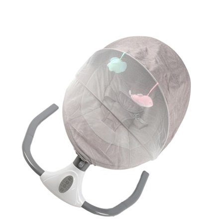Elektrisk babyseng for spedbarn Nyfødt USB-plugg Fjernkontroll Baby Beroligende Gyngende Vugge Grå