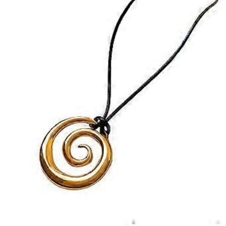 Metall Ihålig Rund Hängsmycke Halsband Trendigt Halsband Modeaccessoar för Ungdomliga Trendsättare Höst och Vinter Guld (Guld)