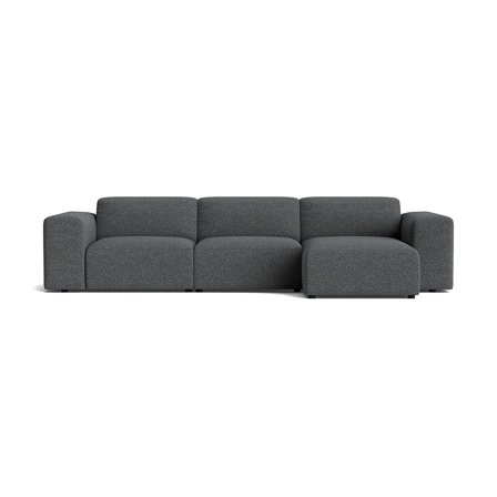 Soma Chaiselongue-Sofa, rechts in Puente Grau/Blau, modernes Design, erstklassiger Sitzkomfort, gemütliche Polsterung, Höhe 75cm, elegant.
