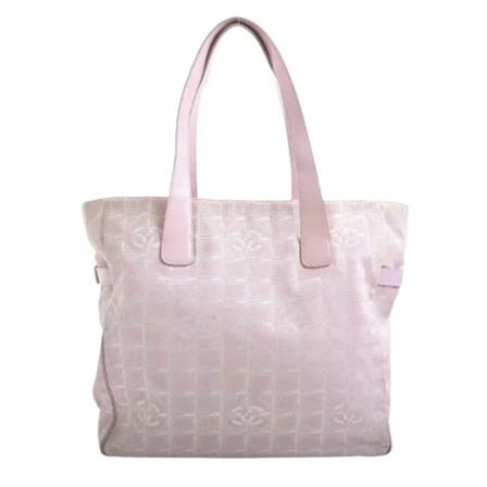 Chanel Vintage Pre-owned Tyg totevskor rosa, Dam Vintage Väskor, Dam, Storlek: ONE SIZE