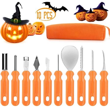 10-osainen Halloween-kurpitsanveistosarja, kurpitsanveistotyökalut